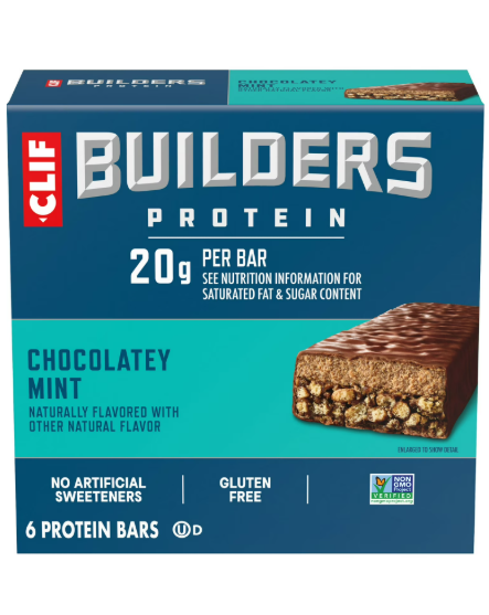 CLIF BUILDERS Protein Chocolate Mint Flavor 6 pack