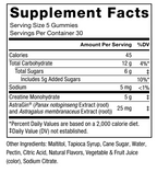 Force Factor Creatine Monohydrate Assorted Fruit Flavors Gummies 5g gummy 150 gummies