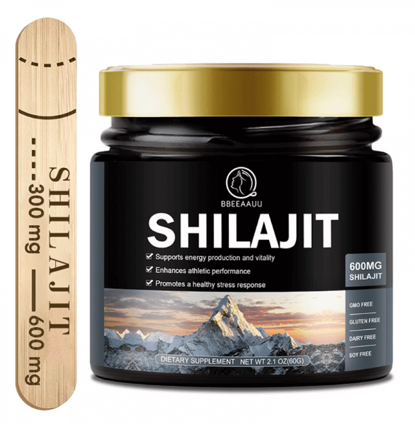 Beau 600mg Shilajit Supplement Support for Focus & Energy Immunity - 60g