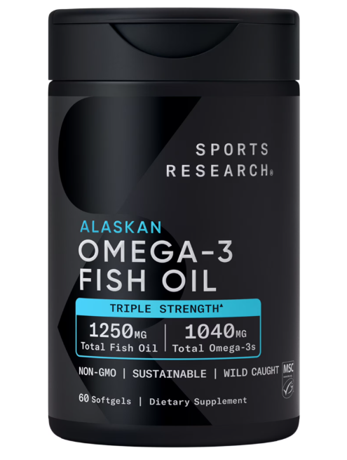 Sports Research Omega 3 Fish Oil 1250mg capsules 60 count