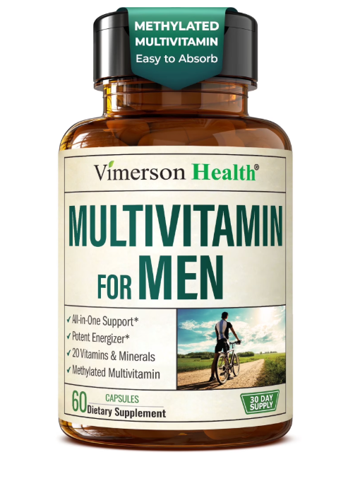 Multivitamin for Men with Methylated Vitamins and Chelated Minerals 60 count