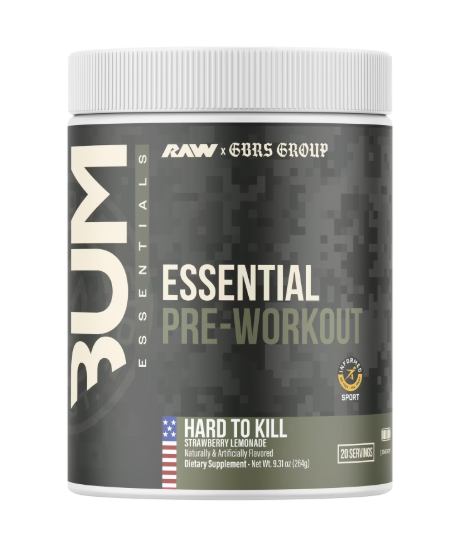 Raw Nutrition x GBRS Group Essentials Pre Workout Powder Strawberry Lemonade 20 servings