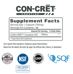 CON-CRET Creatine HCl Capsules 48 count patented
