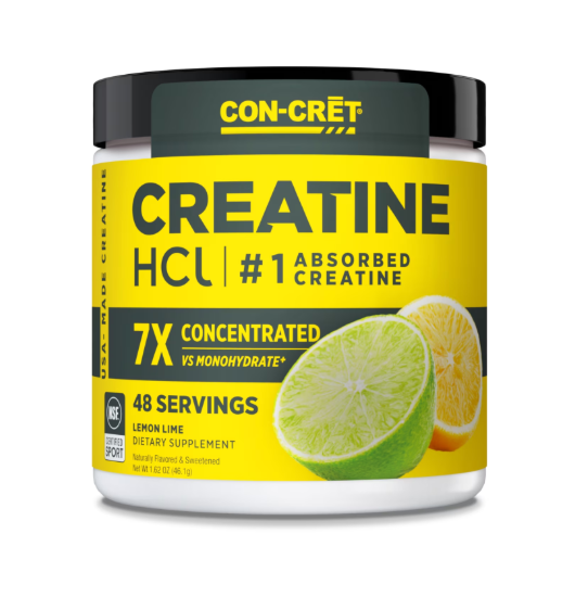 CON-CRET Patented Creatine HCL Lemon Lime Powder 48 servings