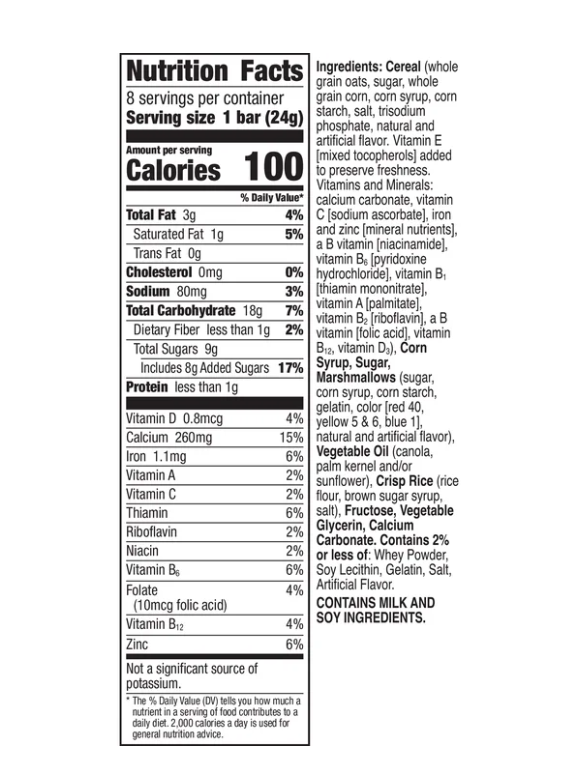 Lucky Charms Cereal Snack Bars 8 count