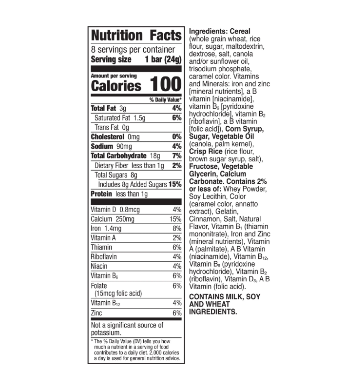 Cinnamon Toast Crunch Cereal Snack Bars 8 count
