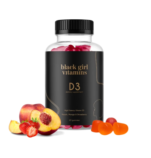Black Girl Vitamins store Vitamin D3 Gummies for Energy Bone Support 2000IU (50mcg) Per Serving Vitamin D gummies 60 count