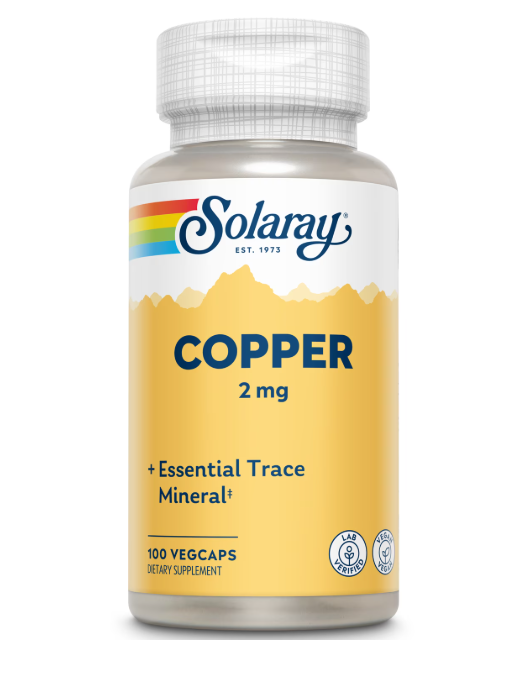 Solaray Copper 2 mg per serving 100 tabs