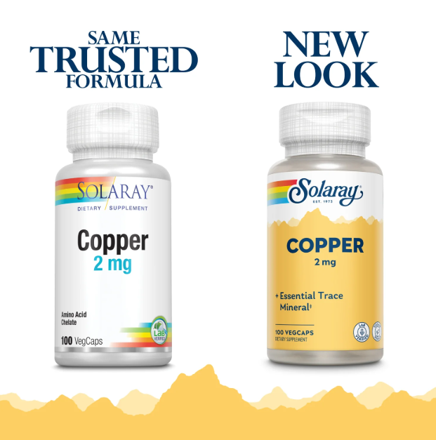 Solaray Copper 2 mg per serving 100 tabs