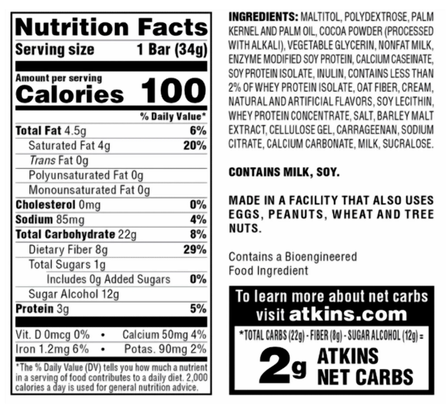 Atkins Endulge Treats Chocolate Caramel Mousse Bar 5 count