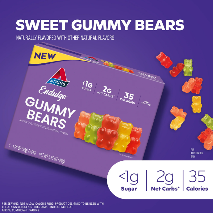 Atkins Endulge Treats Gummy Bears 6 per 5 count