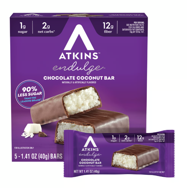 Atkins Endulge Caramel Nut Chew Bar 5 count