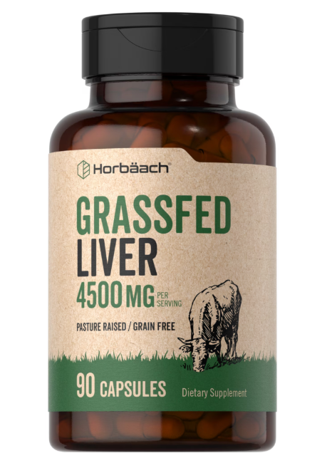Horbaach Grass Fed Beef Liver Supplement 90 count