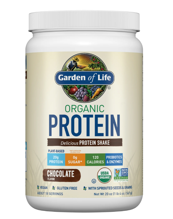 Garden of Life Organic Plant-Based Protein Powder 31.5g serving 567g