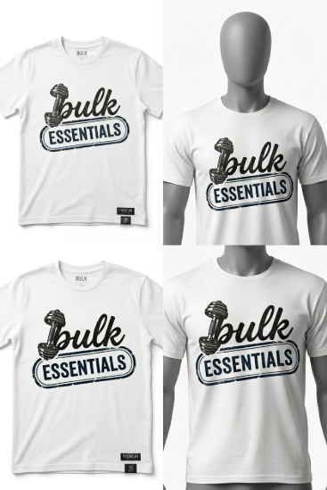 Premium cotton white tee BULKESSENTIALS
