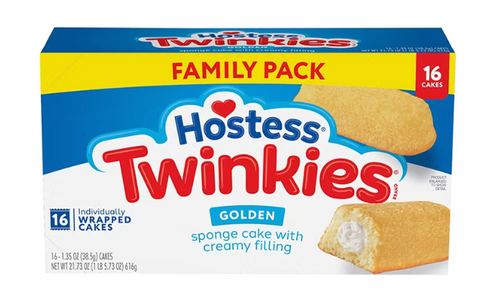 Hostess Twinkies Golden Sponge Cake with Creme Filling 16 count