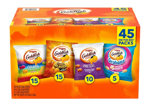 Goldfish Crackers Sweet & Savory Variety 45 count