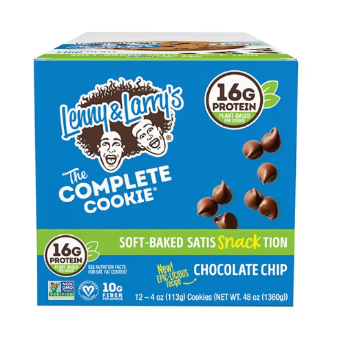 Lenny & Larry's Complete Chocolate Chip Cookie 16g Protein 12 count