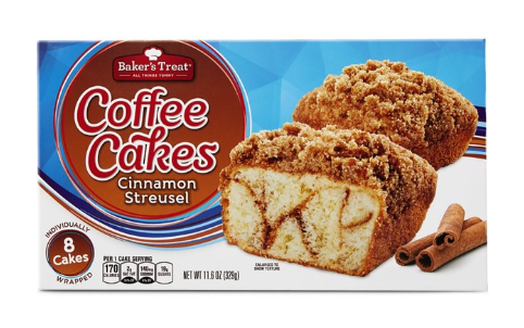Baker's Treat Cinnamon Streusel Cakes 8 count