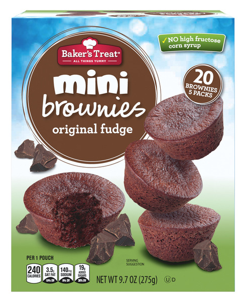 Baker's Treat Mini Brownies 20 per 5 pack