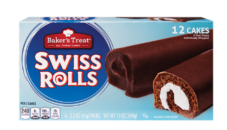 Baker's Treat Swiss Rolls 12 count