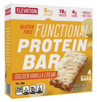 Elevation Golden Vanilla Functional Protein Bar 4 count