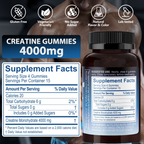 Biobor Creatine Monohydrate Gummies 4g Orange Flavor 60 count