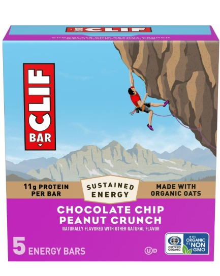 CLIF BAR Chocolate Chip Protein Bars 5 pc