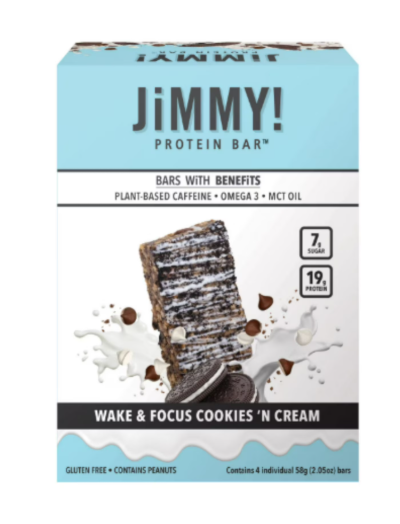 Jimmy Protein Bar Wake & Focus Cookies 'n Cream 4 pc
