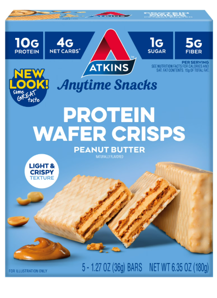 Atkins Protein Snack Bar Caramel Chocolate Nut Roll 5 pc
