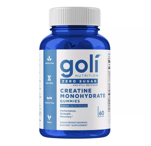 Goli Nutrition Creatine Monohydrate Vegan Dietary Supplement Gummies 60 Count