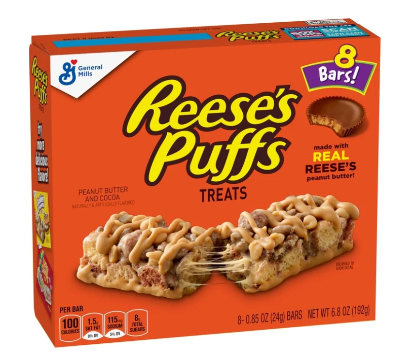 REESE'S Puffs Cereal Treat Bars 8 count