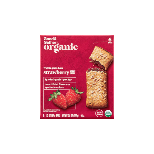 Good & Gather Organic Whole Grain Strawberry Fruit & Grain Bars 6 pack