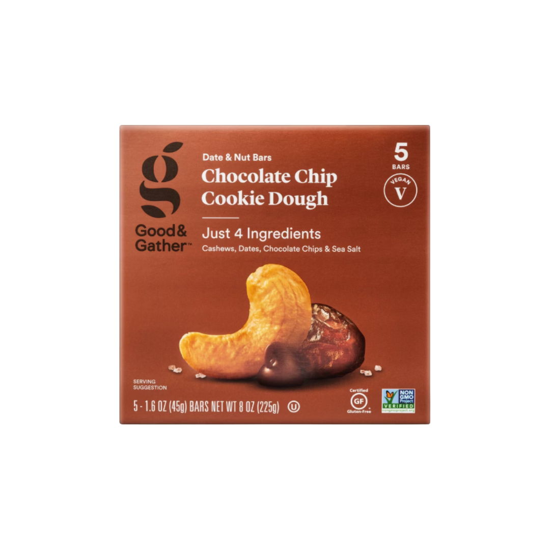 Good & Gather Chocolate Chip Cookie Dough Nutrition Bar 5 pc