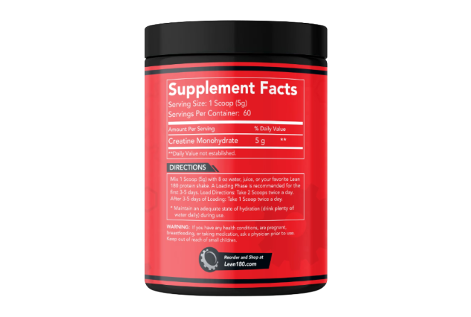 Lean 180 Creatine Monohydrate Powder 60 servings