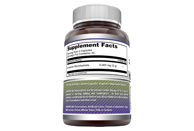 Amazing Formulas Creatine Monohydrate 3g serving 180 count