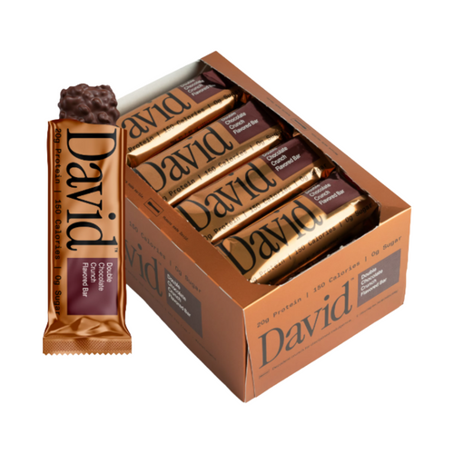 David Bar Protein Double Chocolate Crunch 12 pack