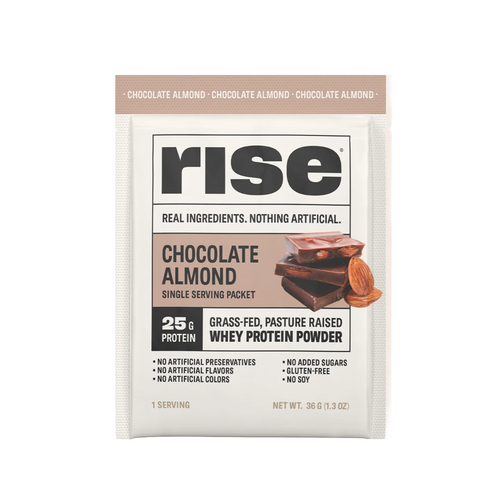 Rise Chocolate Almond Protein Powder Sampler Pack 4 pack Singular use